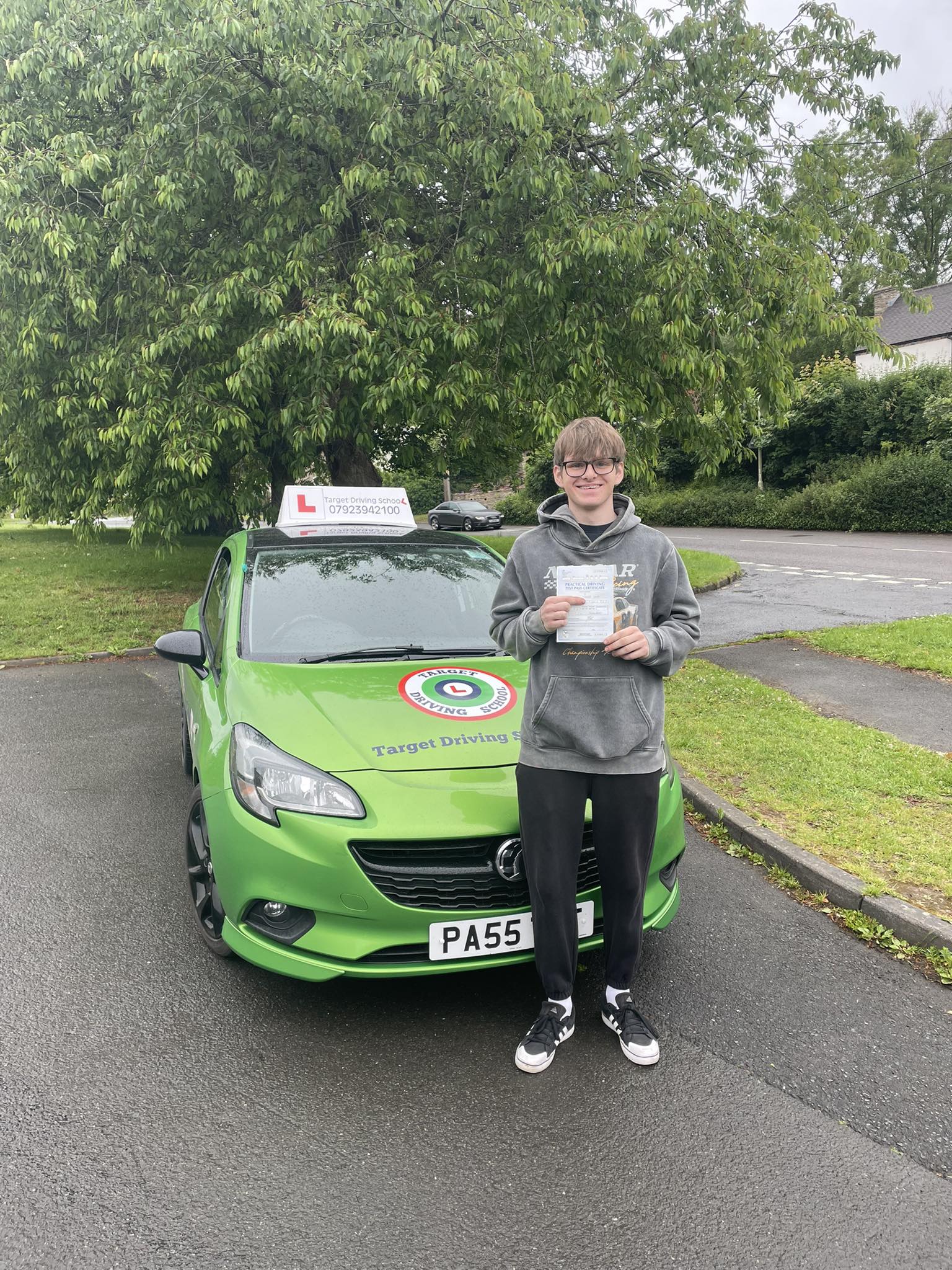 Student passing their driving test with Target Driving School Telford